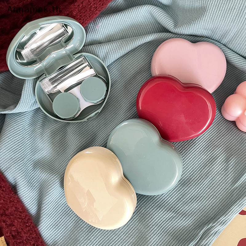 Annapink.th กล่องคอนแทคเลนส์สีแคนดี้น่ารัก Mirror Companion Box Travel พกพาสะดวก EN