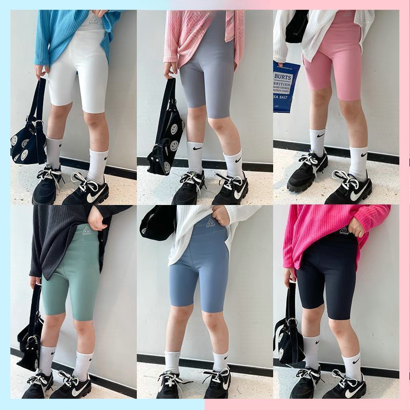 กางเกงโยคะ ขาสั้น 5 ส่วน สวมใส่สบาย แฟชั่นฤดูร้อน สําหรับเด็กผู้หญิง อายุ 3-9 ปี