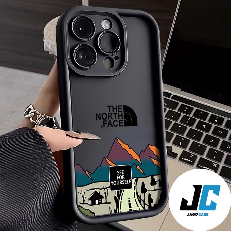 Matte HP Case iPhone 11 Pro Max 12 13 14 15 16 Plus XS XR 6+ 7+ 8 Plus The North Face Landscape Aest