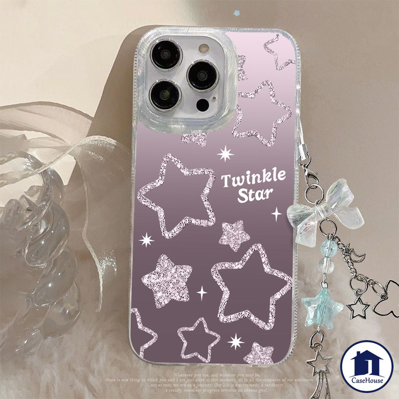 เคสนิ่มลายขนนก Twinkle Star เข้ากันได้กับ Realme C67 C51 C53 C51s C25 C11 C30 Note 50 C21 C15 C17 7i C30S Narzo N53 C25s