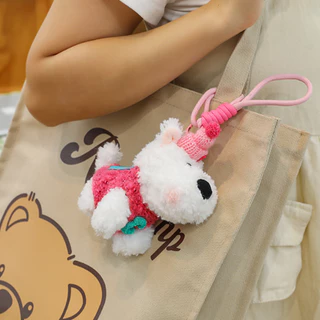 COD จี้ตุ๊กตาลูกสุนัข สูงแลนด์ พวงกุญแจสุนัข จี้พวงกุญแจการ์ตูนน่ารัก จี้กระเป๋าเป้สะพายหลัง ของขวัญวันเกิด