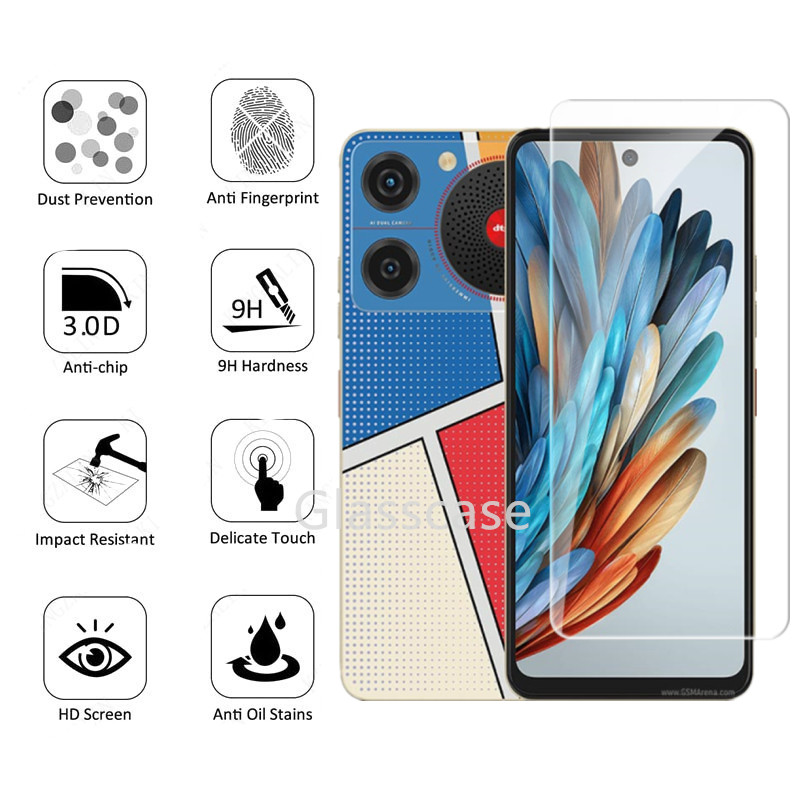 2 In 1 ป้องกันหน้าจอฟิล์มกระจกนิรภัยสําหรับ Zte Nubia Music 2 Music2 NubiaMusic2 NubiaMusic ZteNubiaMusic2 Z2353 2025 กล้องกลับเลนส์ป้องกันกระจกคลุมทั้งหมดฟิล์มด้านหน้า - รูปที่ 3