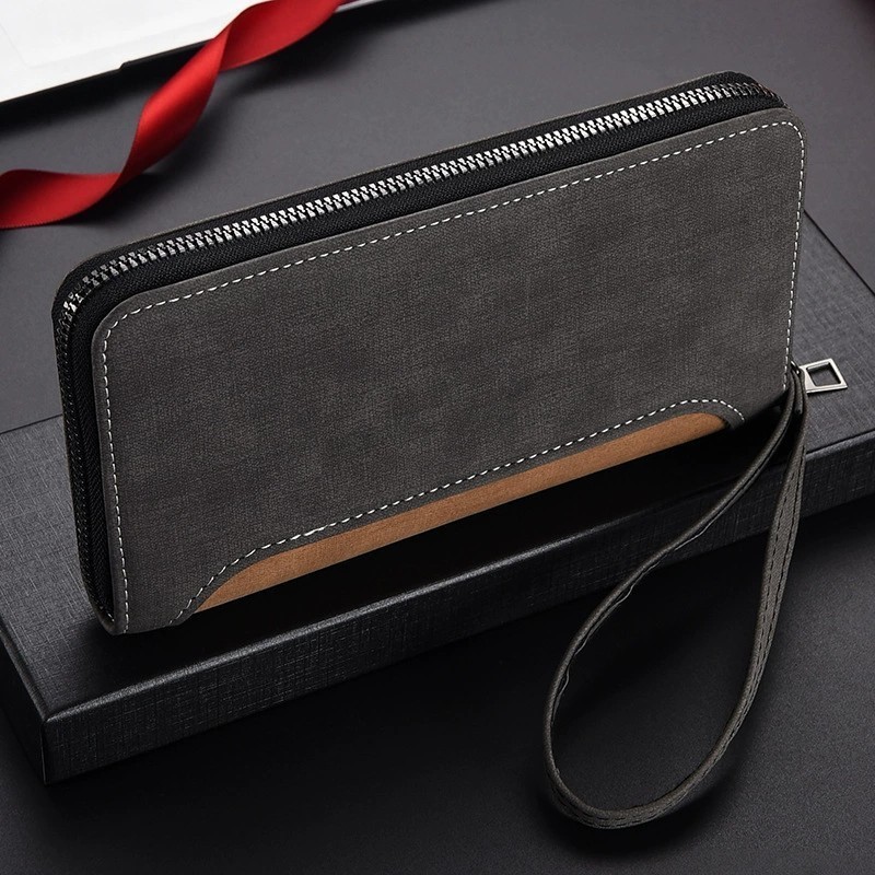 bag_1(BAG2191) กระเป๋าสตางค์ใบยาวผู้ชาย เป็นหนังPUมีซิป