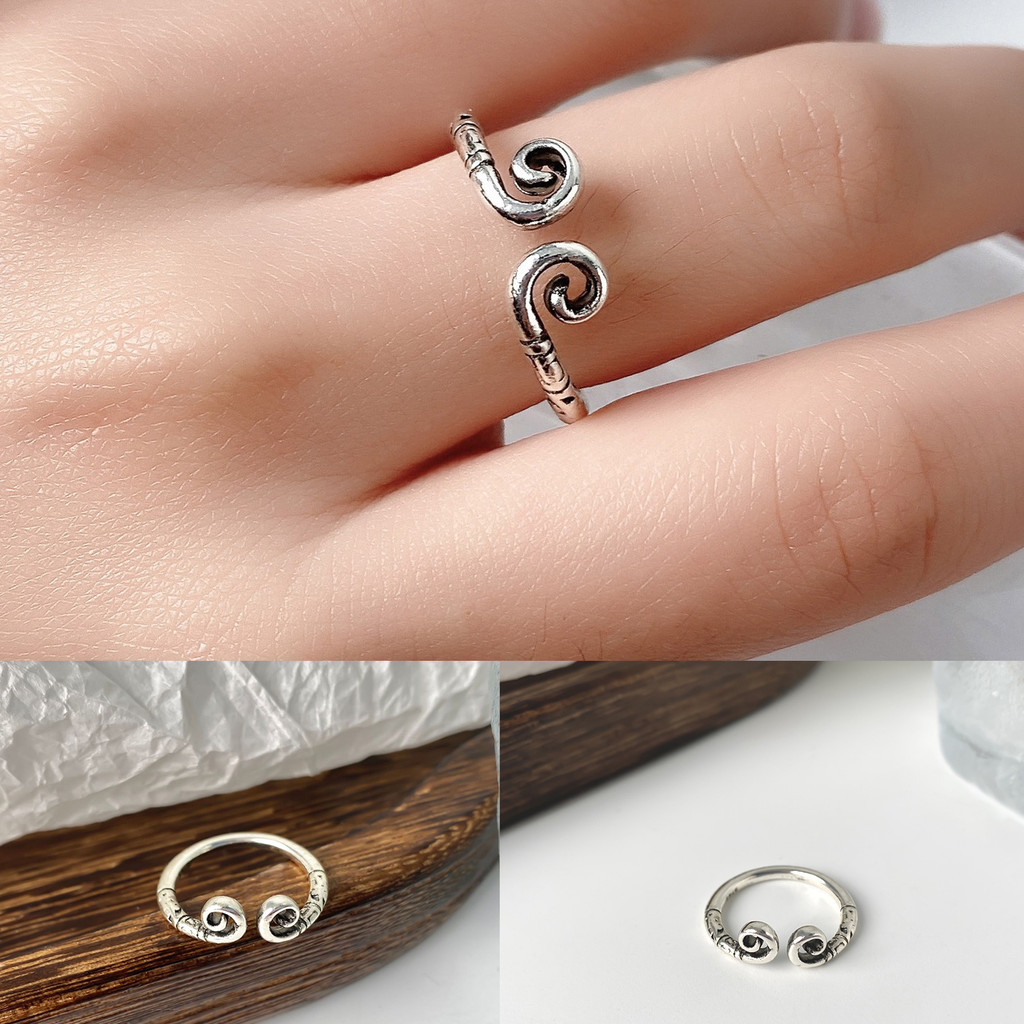 1ชิ้นกระชับคําสาปแหวนสร้างสรรค์เงินปรับขนาดนิ้วเครื่องประดับสําหรับผู้หญิง