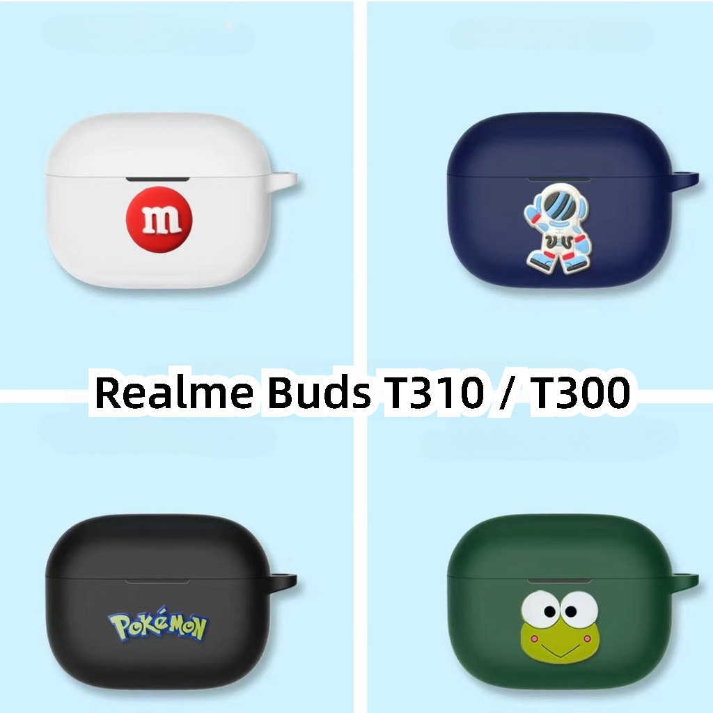 เคสหูฟังสําหรับ Realme Buds T310 / T300, ฝาครอบหูฟังซิลิโคนเหลว