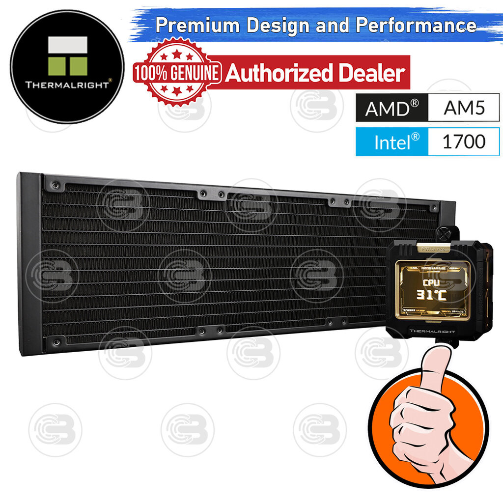 [CoolBlasterThai] Thermalright FROZEN WARFRAME X 360 BLACK (FANLESS) AIO Liquid CPU Cooler (AM5/LGA1851 Ready) ประกัน...