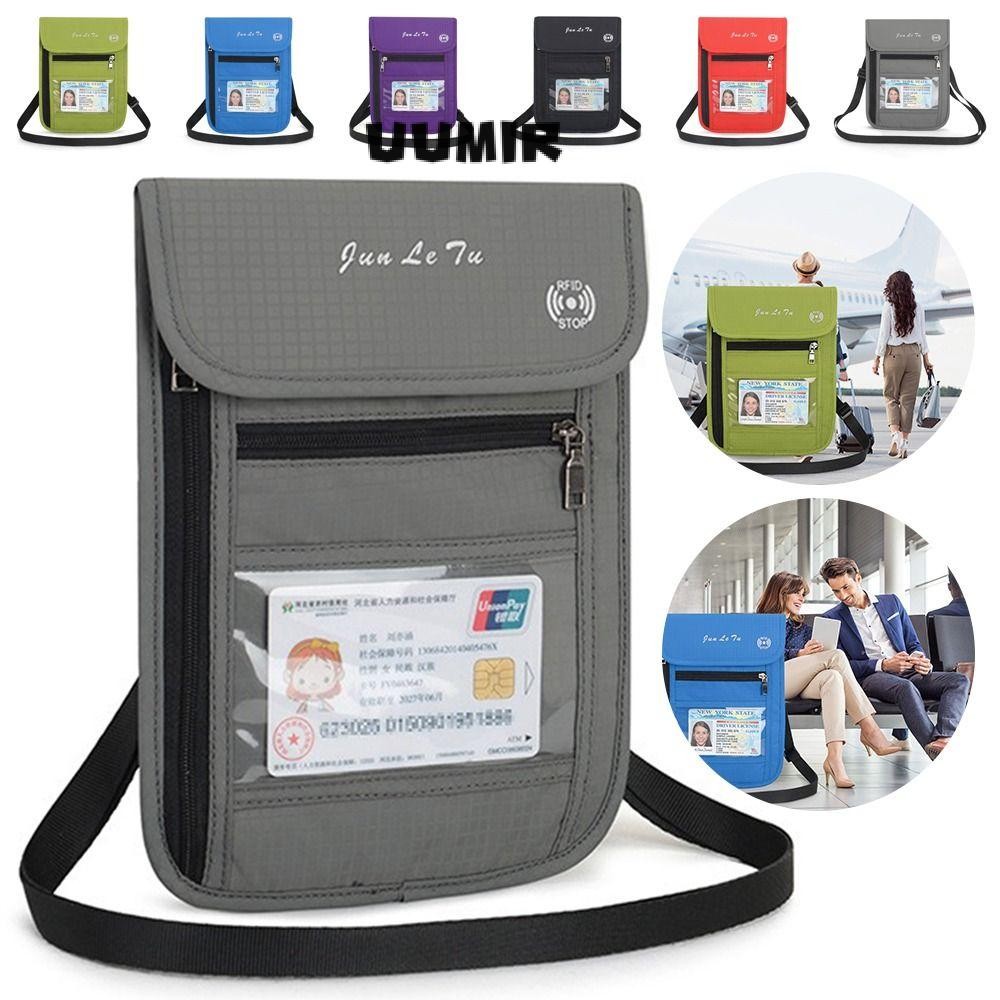 กระเป๋า รหัสหนังสือเดินทาง RFID, กระเป๋าเอกสารกันน้ําอเนกประสงค์, กระเป๋าเดินทางกระเป๋าสตางค์คอไนลอนแบบพกพา