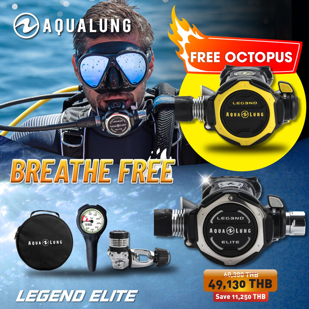 AQUALUNG - Legend Elite Set (ยกชุด พร้อม Octo และ SPG) + Free Reg Bag