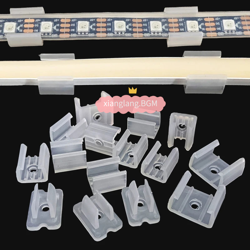 50/100pcs LED Strip Light คลิปยึดสำหรับ6mm 8mm 10mm 12mm RGB 5050 Neon Light พลาสติก Wall Fixing อุปกรณ์เสริม