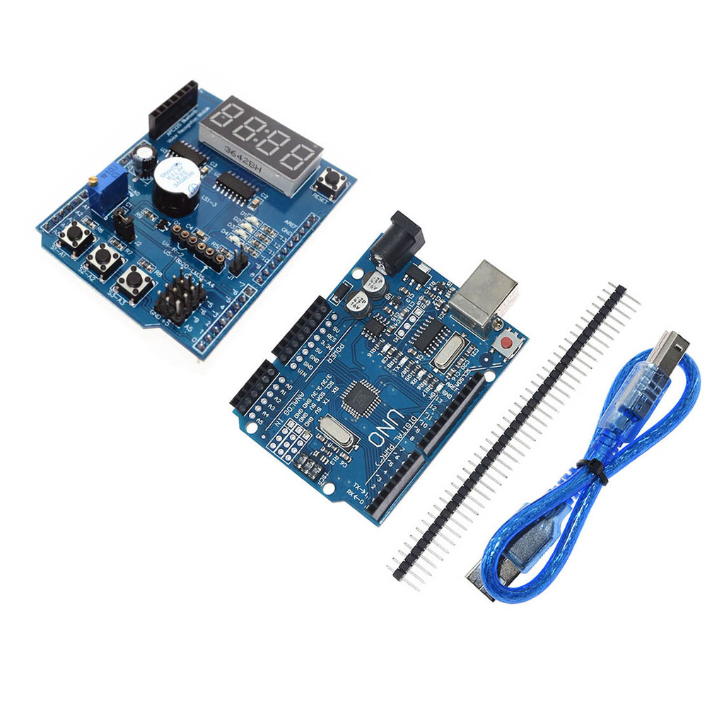 ชุดบอร์ดขยายมัลติฟังก์ชั่นสําหรับ arduino พร้อมบอร์ด UNO R3 REV3 MEGA328P พร้อมสาย usb