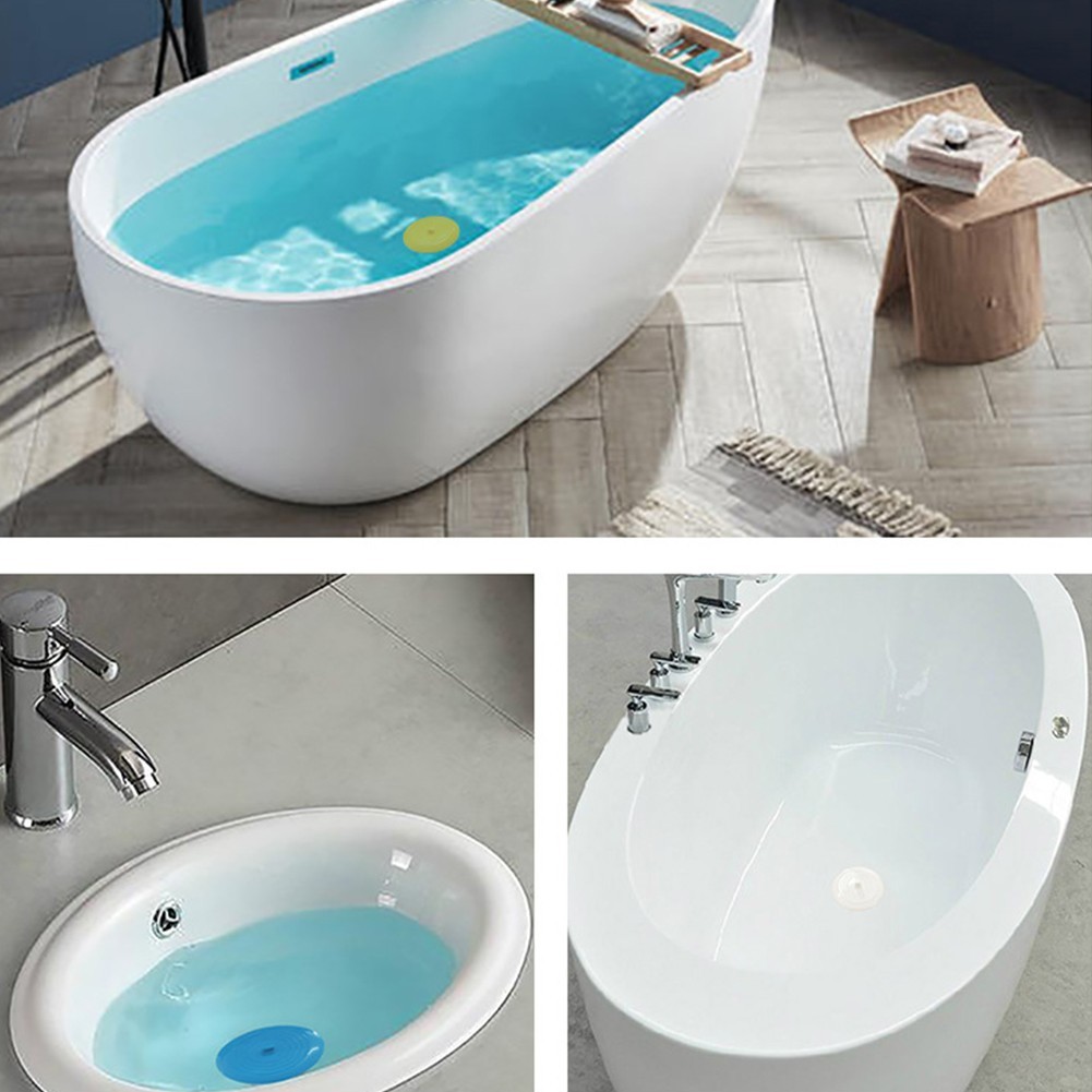 [ROMAYTH] จุกปิดท่อระบายน้ําอ่างอาบน้ํา - 5\" SiliconeKitchen Bath Bath Tub Drain Hair Stopper"