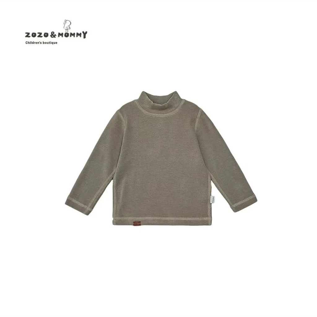 เสื้อ จุดต่ําสุด กึ่งคอเต่าขี้ผึ้งนุ่มสําหรับเด็กชายและเด็กหญิง - รูปที่ 7