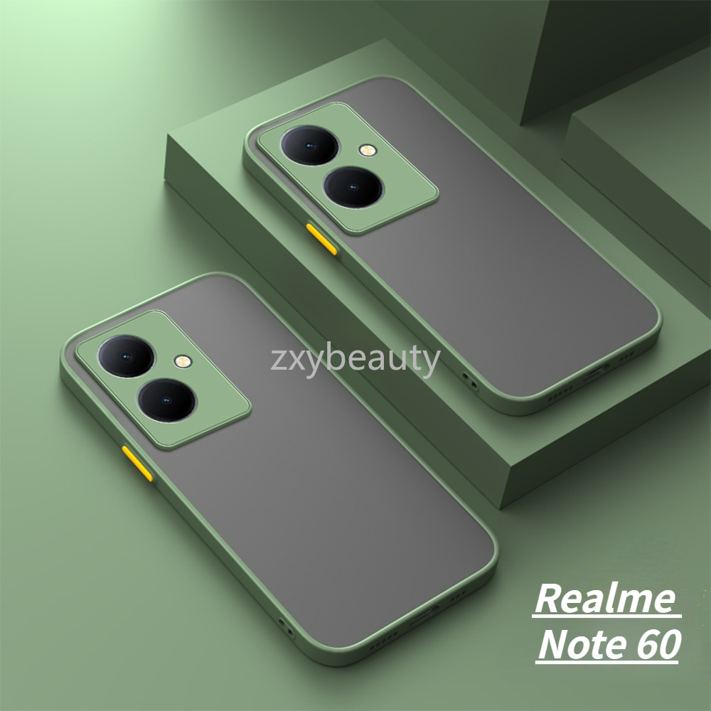 ปลอกสําหรับrealmeหมายเหตุ60 60X 4G 5G 2024เคสโทรศัพท์Matteซิลิโคนใสกันกระแทกนุ่มปกหลังสําหรับRealmeNote60 Note60Xกรณี
