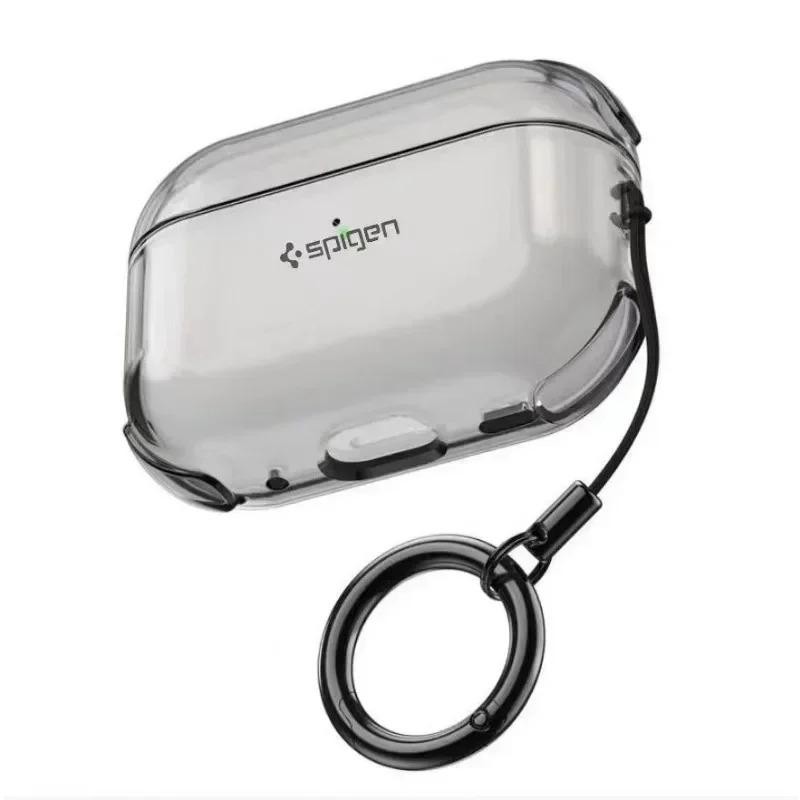 Spigen Ultra Hybrid Transparent Airpods Case เหมาะสําหรับ Apple Airpods Pro 2 Airpods 3 TPU Airpods Case พร้อมคาราบิเนอร์