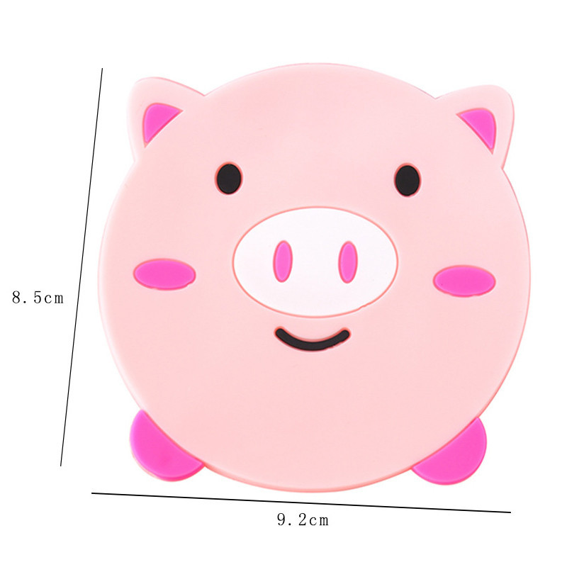 แผ่นรองแก้ว ที่รองแก้วน้ำ จานวางแก้ว ซึมซับน้ำไว PVCกันลื่น การ์ตูนน่ารัก - รูปที่ 5