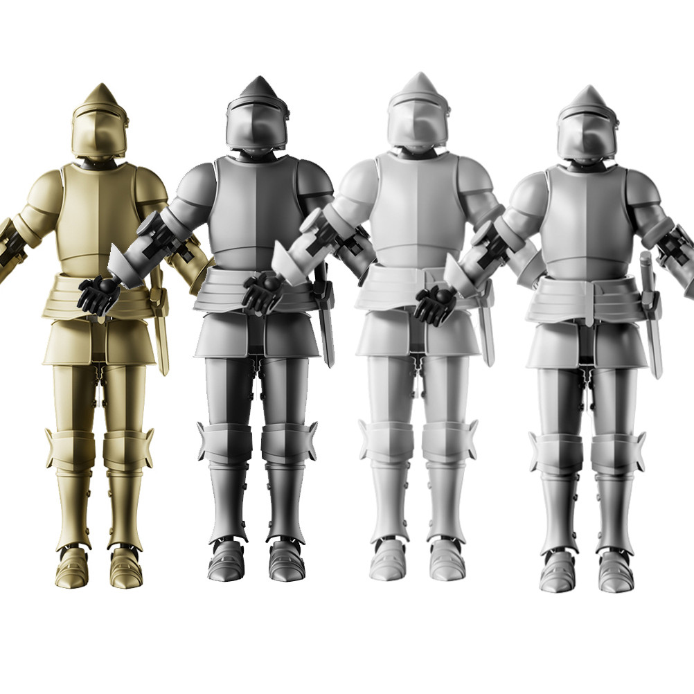 รถหุ้มเกราะ Action Figure Lucky 13 3D พิมพ์ประกอบของเล่น Dummy 13 Action Figure ของเล่นเด็กใหม่ยุคกลางนักรบเด็กของขวัญ