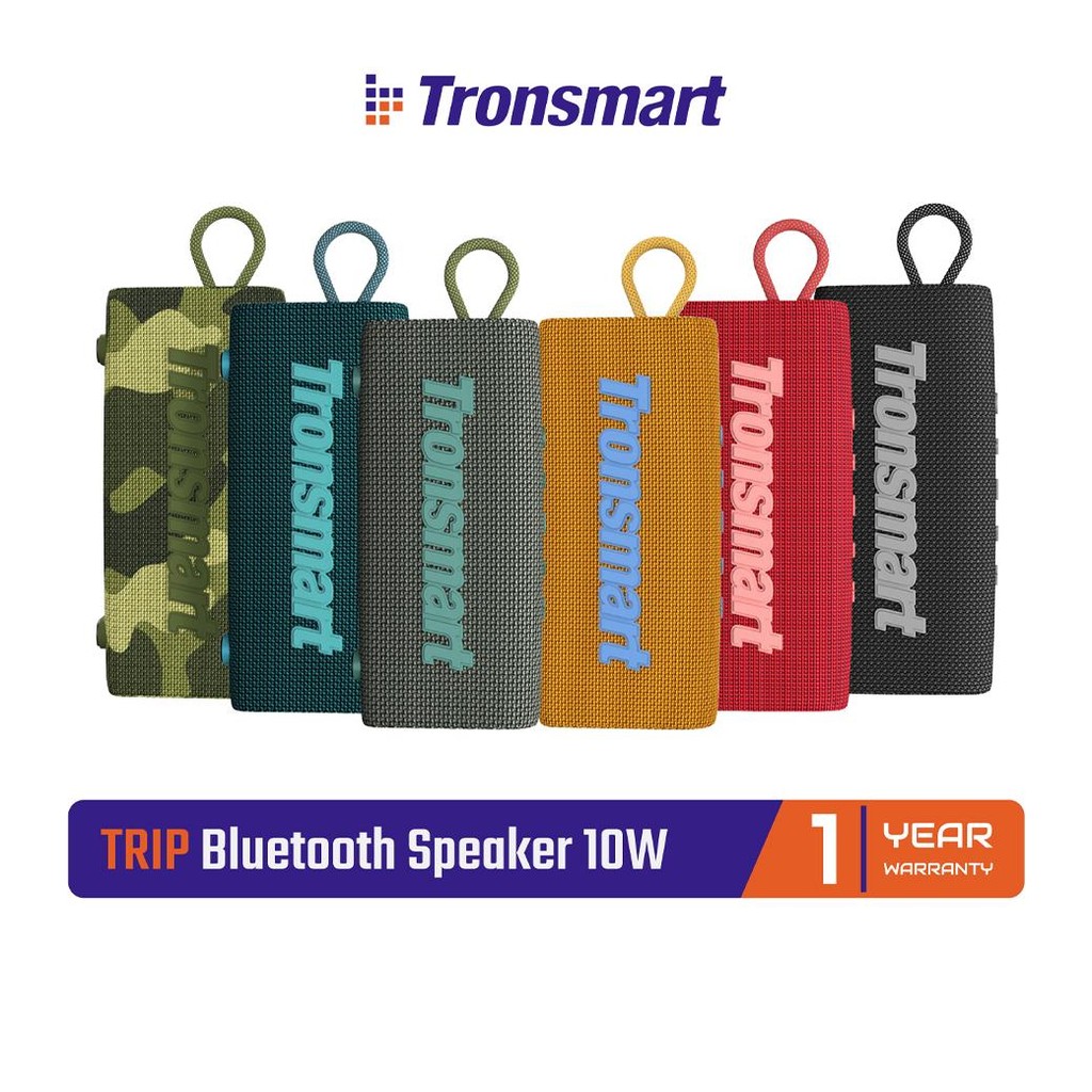 Tronsmart Trip SoundPluse Bluetooth Speaker 10W ลำโพงบลูทูธ เสียงคมชัด แบตอึด พกพาสะดวก กันน้ำ IPX7