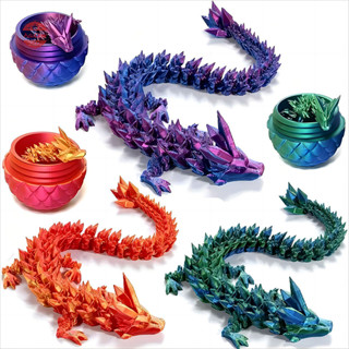 AdaChoi 3D พิมพ์มังกรในไข่ Full Articulated Dragon ของเล่นโฮ…