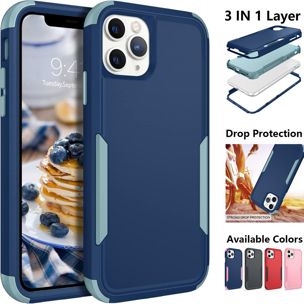 สําหรับiphone 15 14 Plus 13 12 11 Pro Maxกรณี,Heavy Duty 3 in 1 Full BodyทนทานกันกระแทกHybrid Hard PC Soft TPUกันชนDropป้องกันสาวผู้หญิงผู้ชายครอบคลุม