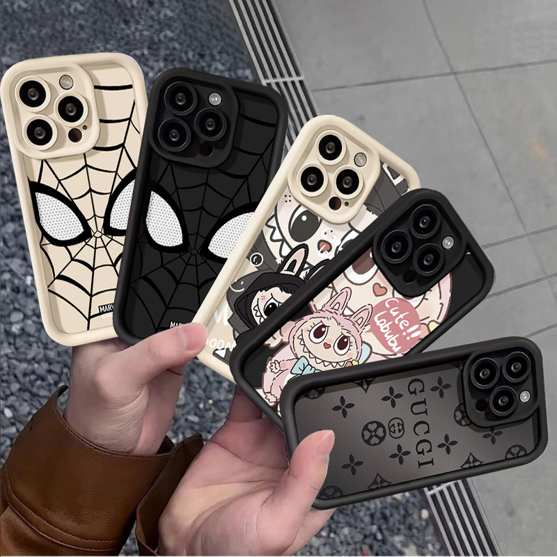เคสการ์ตูน Marvel Spider Man สำหรับ IPhone 16 11 13 15 14 12 Pro Max 7Plus 8Plus XR 16 7 15 8 6 6S Plus X XS Max SE