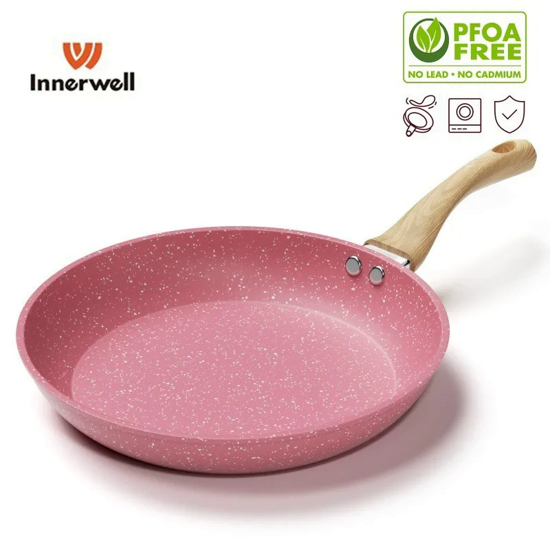 Home Kitchen 8/9.5/10/11inch Frying Pan Nonstick Toxin Free Coated Cookware Breakfast Steak Fried Eg