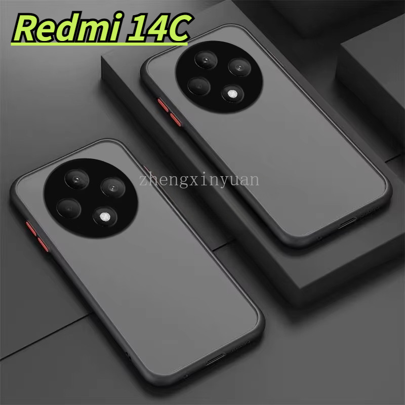 ปลอกสําหรับ XIAOMI POCO C75 Redmi 14C 4G 5G 2024 กรณีหรูหรา Matte โปร่งใสฝาครอบโทรศัพท์สําหรับ POCOC