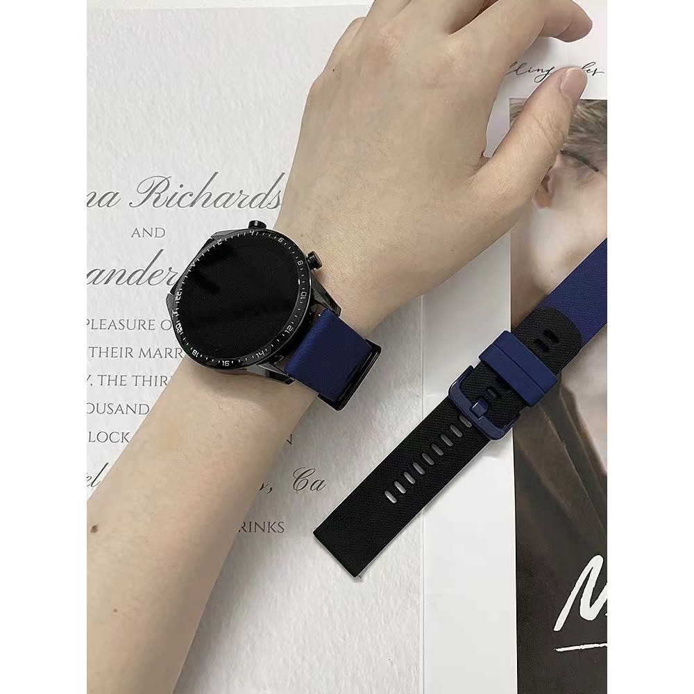 สายนาฬิกาHuawei Gt/Gt2/Gt2e/Gt3/Gt3pro/Gt4/watch2/2e/3/3pro/4/buds/ultimate/runnerสายชิลิโคน20mm22mm