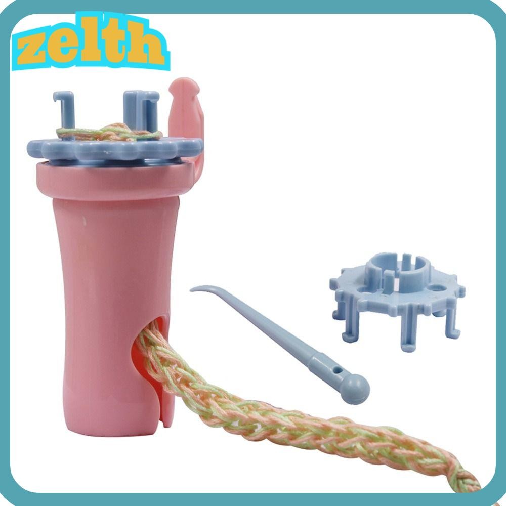 Zelth ถัก Spool Knitter DIY Craft Double Head Weaving Lacing|เครื่องมือทอผ้า