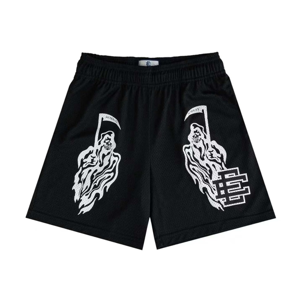 Eric Emmanuel American Casual Shorts Loose Basketball Training Mesh Quick-Drying กางเกงยาวถึงเข่า