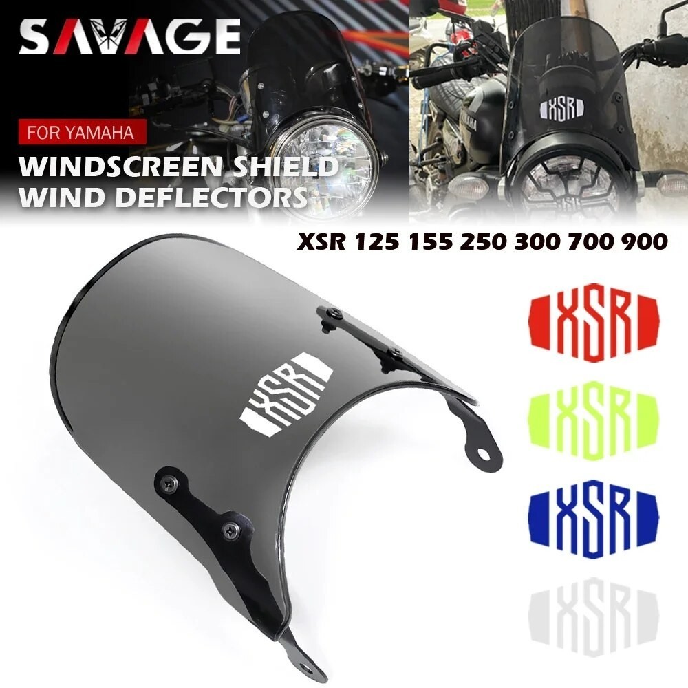 SAV Windshield Windscreen For YAMAHA XSR 900 700 300 250 155 125 Motorcycle Wind Deflectors Shield P
