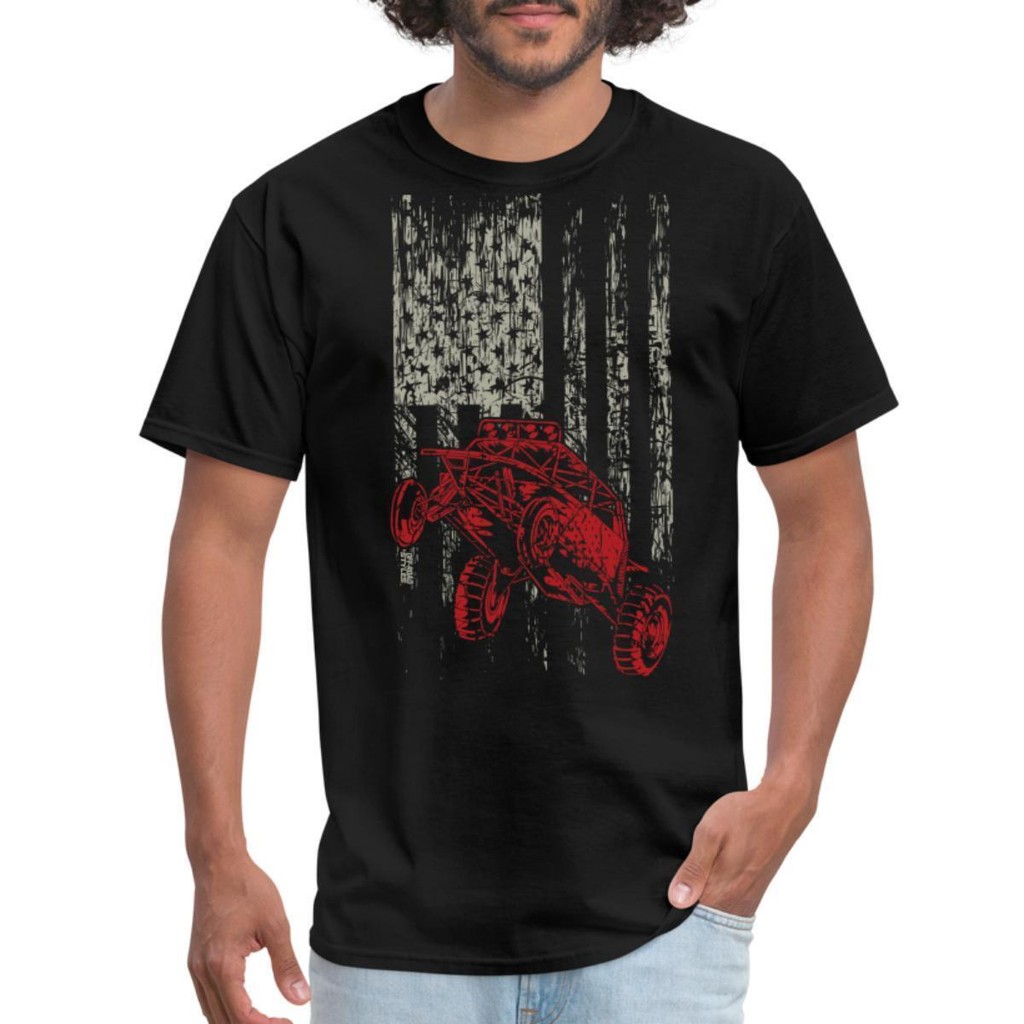 เสื้อยืดผู้ชาย Dune Buggy Flag Grunge