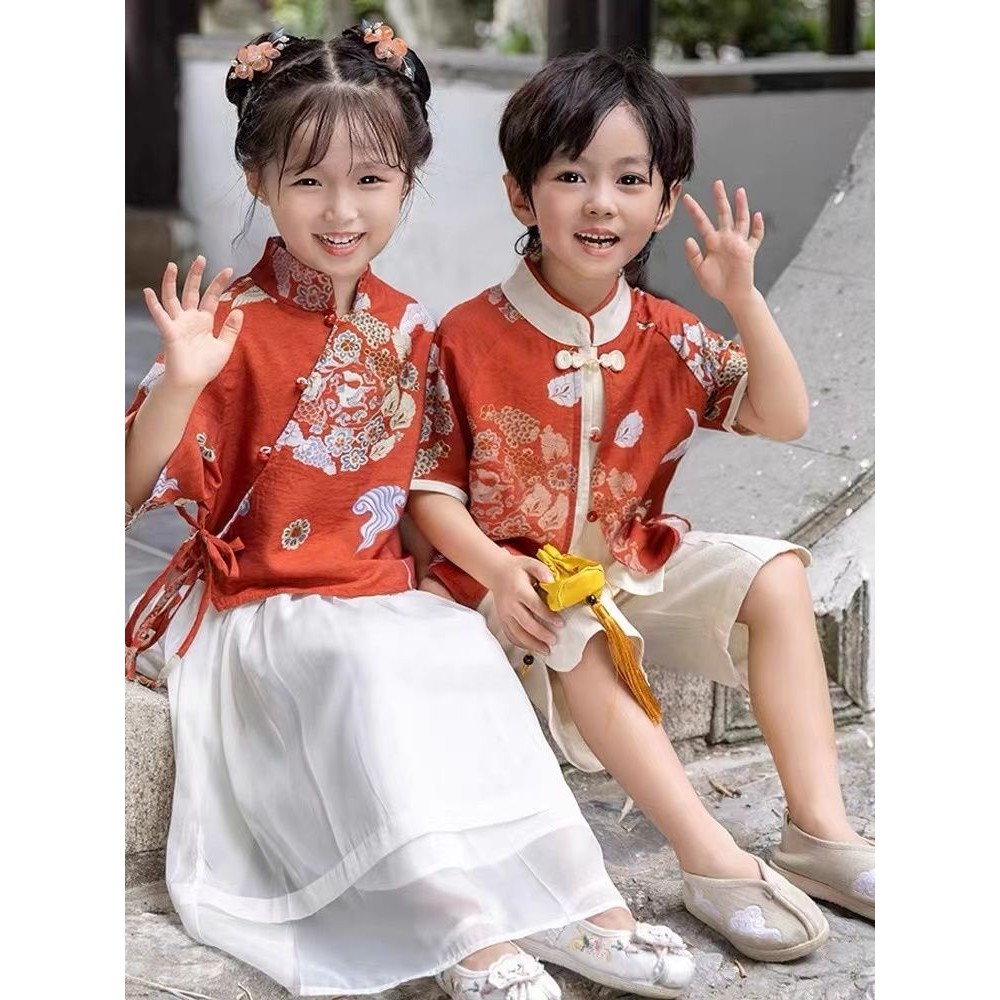 ฮันฟู ชุดผู้ชายผู้หญิงสไตล์จีนวันหนึ่งประสิทธิภาพเครื่องแต่งกายโบราณบทกวีเชิญ กลิ่นฉุน ชุดมังกรเทศกาลเรือเด็กสไตล์โบราณเครื่องแต่งกาย กี่เพ้า 10.2