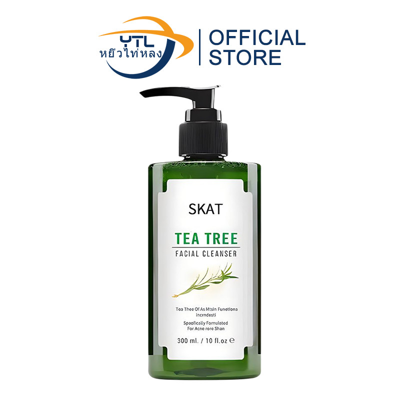 YTL SKAT เจลล้างหน้าทีทรี pH Balance 5.5 สูตรอ่อนโยน สำหรับคนเป็นสิว และผิวแพ้ง่าย Tea Tree Facial Cleanser 300ml.