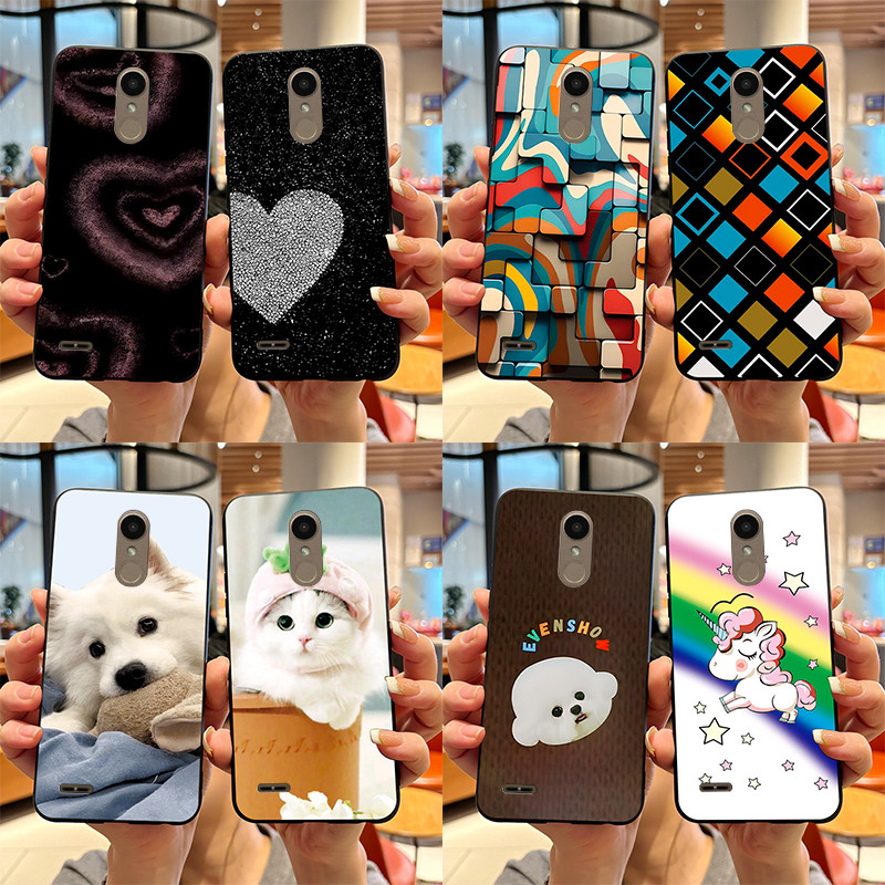 Matte สําหรับ lg X4 Plus X4+ k10 k11 Plus 2018 K30 ซิลิโคนสีดําหัวใจเคสโทรศัพท์สําหรับ lg k10 k11 al