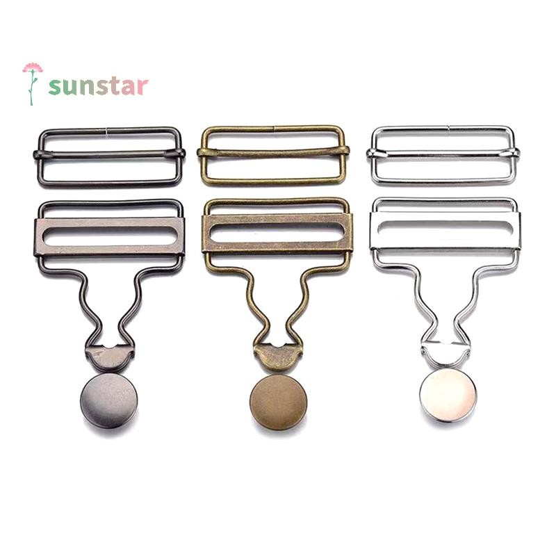 [Sunstar1] Dungaree Fasteners Clip Brace Buckles With Jeans Buttons Set For Denims Jackets Home DIY เครื่องแต่งกายอุปกรณ์เย็บผ้า [ใหม่]