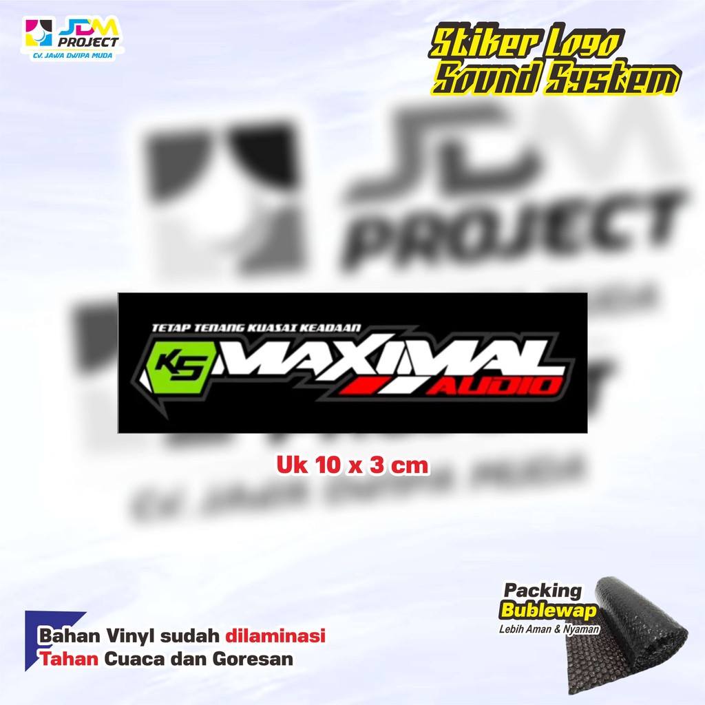JDM Project - สติ๊กเกอร์ระบบเสียง K5 MAXIMAL AUDIO เคลือบไวนิล (ถั่ว)