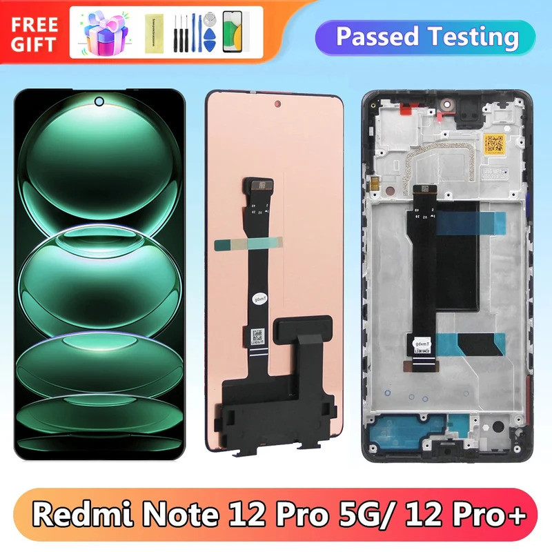 หน้าจอ 6.67" สําหรับ Xiaomi Redmi Note 12 Pro 5G 22101316C หน้าจอสัมผัสจอแสดงผล Lcd สําหรับ Xiaomi Redmi Note 12 Pro+ Plus 22101316ยูซีพี