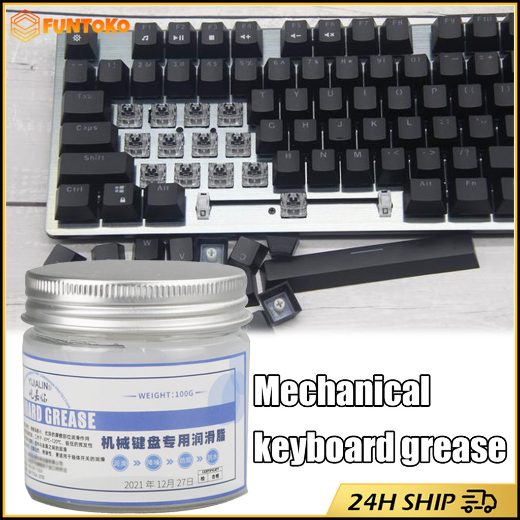 ร้านอยู่กทม.100g น้ํามันหล่อลื่นคีย์บอร์ดเกมมิ่ง จาระบี Keyboard Switch Lube Grease Switches Oil สีขาว