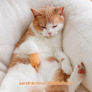 ถุงมือสวมนิ้วสำหรับแมว นิ้วแมว ที่ปิดเท้าแมว ของเล่นแมว วัสดุยืดหยุ่น TPR ไม่ทำร้ายเท้าแมว