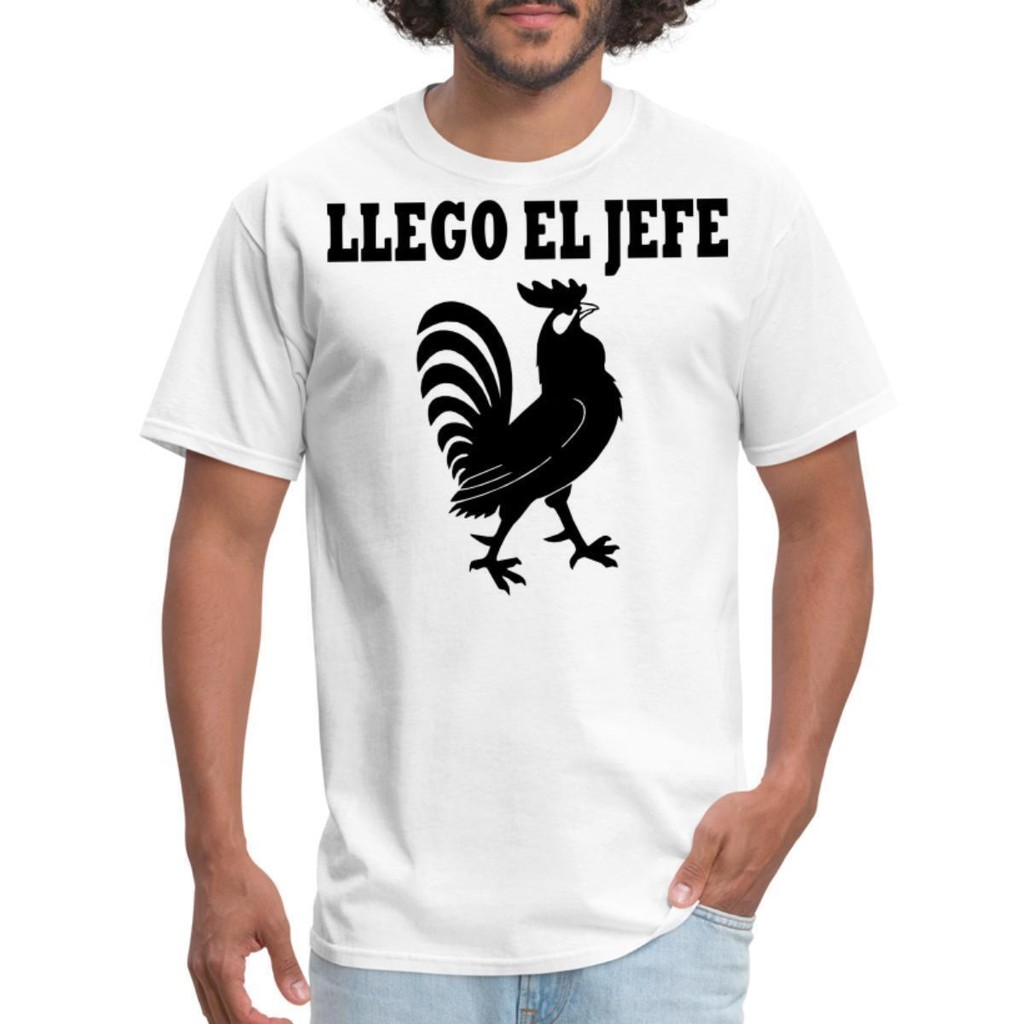 เสื้อยืดตลกและโดดเด่นสำหรับผู้ชาย แบบ Lleco El Jefe Rooster