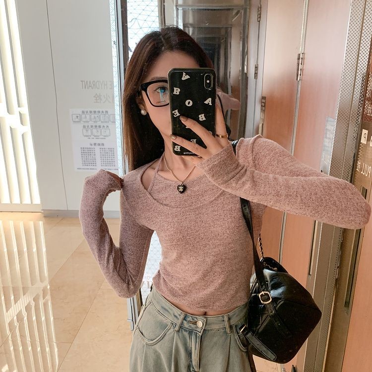 เสื้อโปโลคาร์ดิแกน เวอร์ชั่นเกาหลี น่ารัก นุ่ม เรียบง่าย