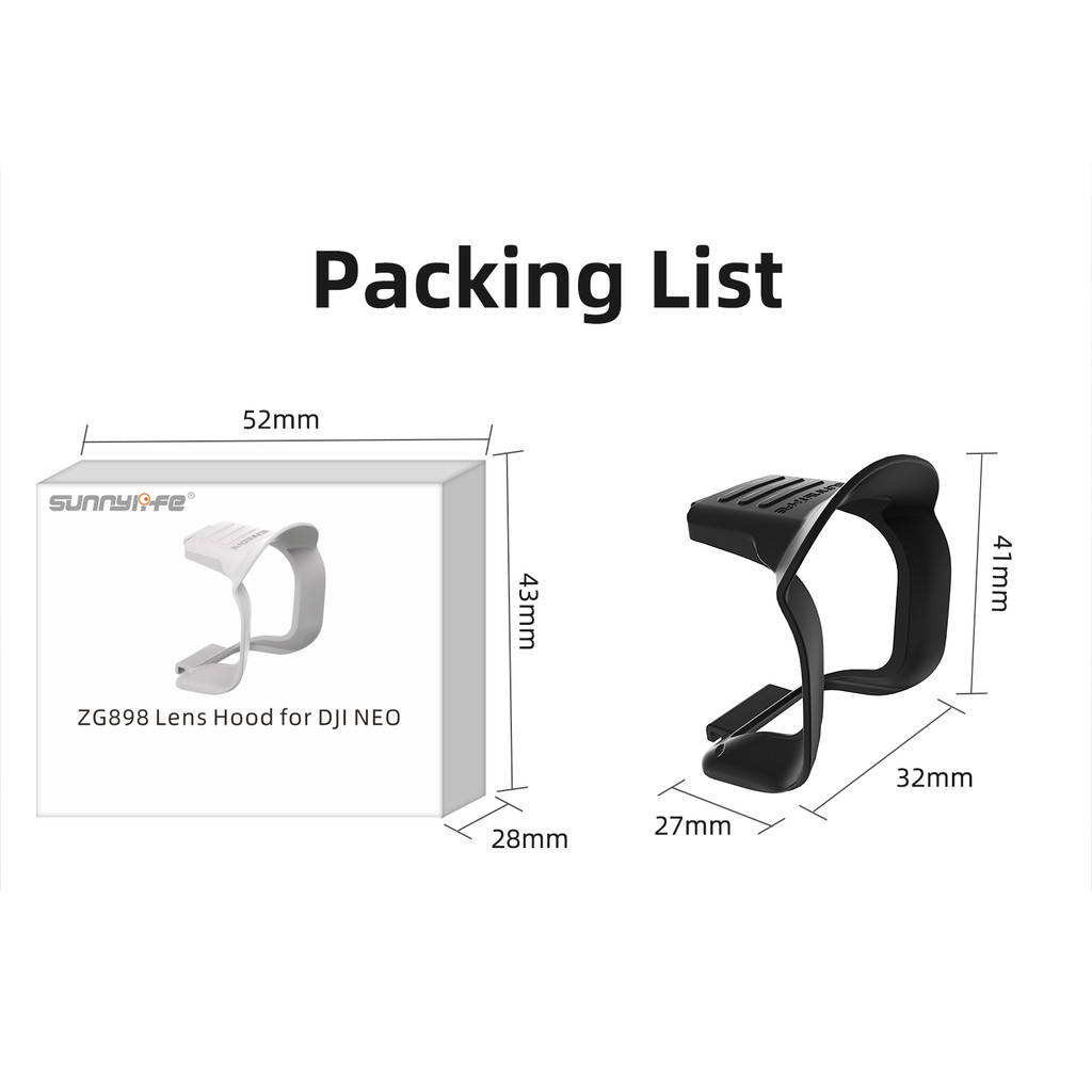 เลนส์ยามกล้อง Sun Hood สําหรับ DJI NEO, เลนส์ฮูด Gimbal ป้องกัน, เลนส์ป้องกันแสงสะท้อนอุปกรณ์เสริมฝาครอบดวงอาทิตย์
