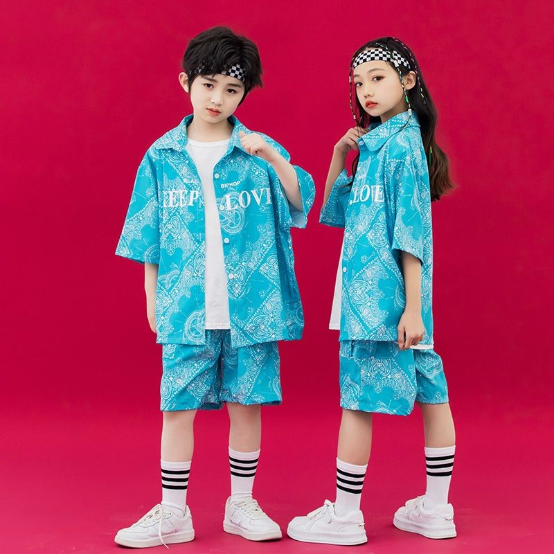 Hip-hop แฟชั่นเด็กเสื้อผ้าสําหรับเกมเด็กเต้นรําRade Performance Clothe Skydileเด็กTransvenation Oneนักเรียนกีฬา Covering10.15