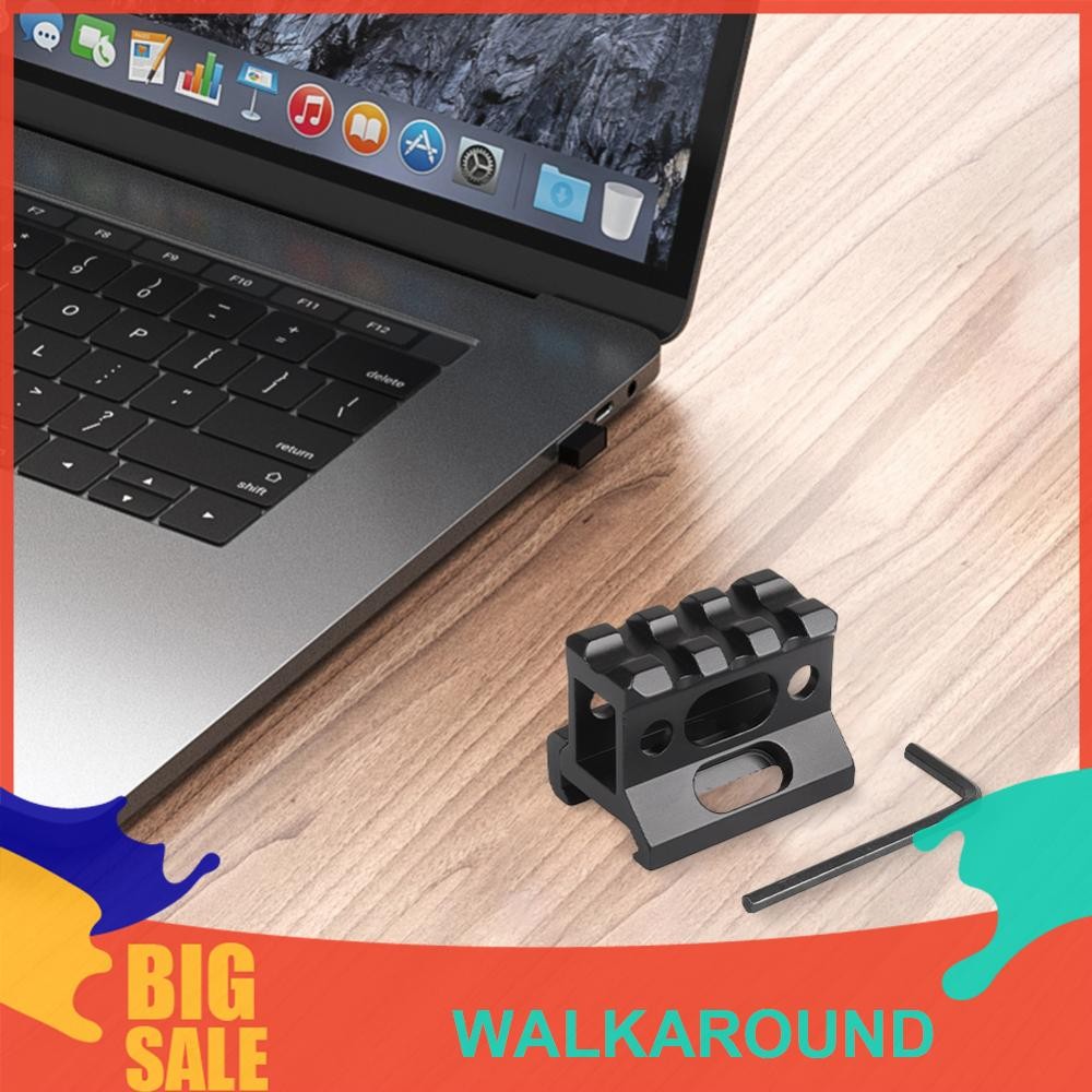 3 ช่อง 20 มม.Riser Mount อลูมิเนียมขอบเขต Riser ฐาน Mount สําหรับ Picatinny Rail [walkaround.th]