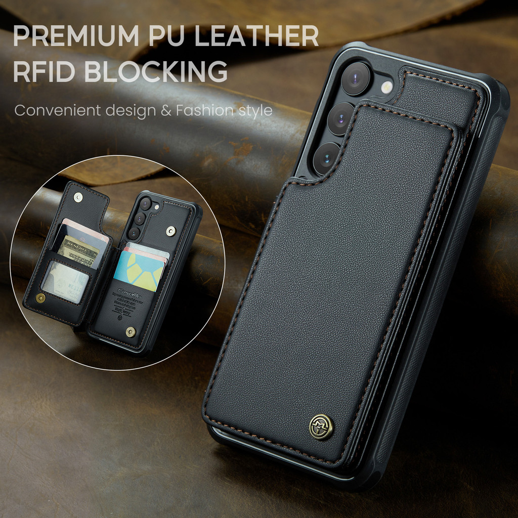 เคสซัมซุง Case for Samsung Galaxy A16 A15 A35 A55 A14 A24 A34 A54 A52 A52s A53 A33 A23 5G A13 S24 FE Note 20 Ultra S24+ Plus เคส เคสซิลิโคน ซองมือถือ Back Cover Magnetic With Multi Card Slots Holder Stand Soft TPU Bumper Shell เคสและซองมือถือ