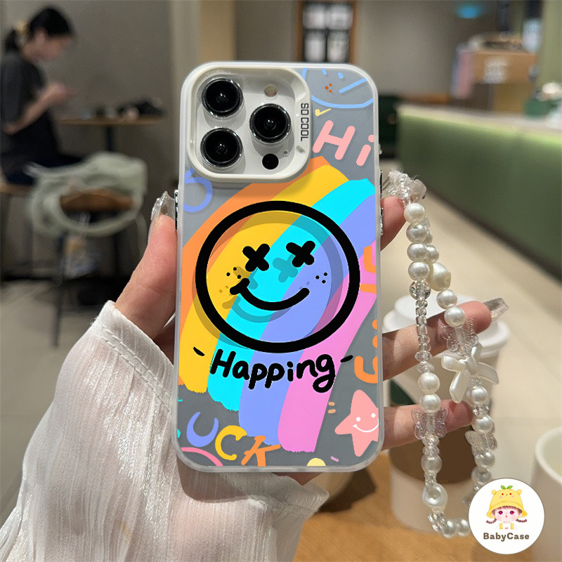 สร้อยข้อมือเรนโบว์ยิ้มตลก เคส Samsung A55 A14 A05s A05 A15 A13 A03s A04s A03 A03 A54 A23 A30s A32 A34 A02s A12 A24 A53