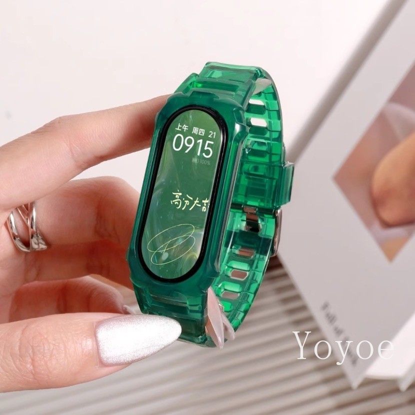 Glacier สายนาฬิกาสําหรับ Xiaomi Mi Band 7 3 4 5 6 สายรัดข้อมือทดแทนสร้อยข้อมือสายคล้องอุปกรณ์เสริม Smartwatch