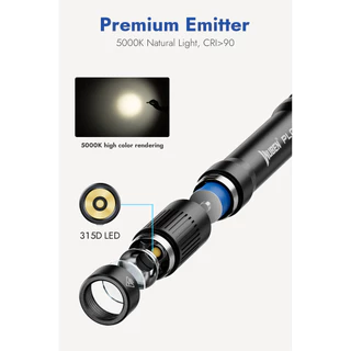 WUBEN PL01 ปากกาไฟฉายชาร์จไฟ 650 Lumens พกพา EDC กันน้ำ สำหรับไฟฉุกเฉินกลางแจ้ง