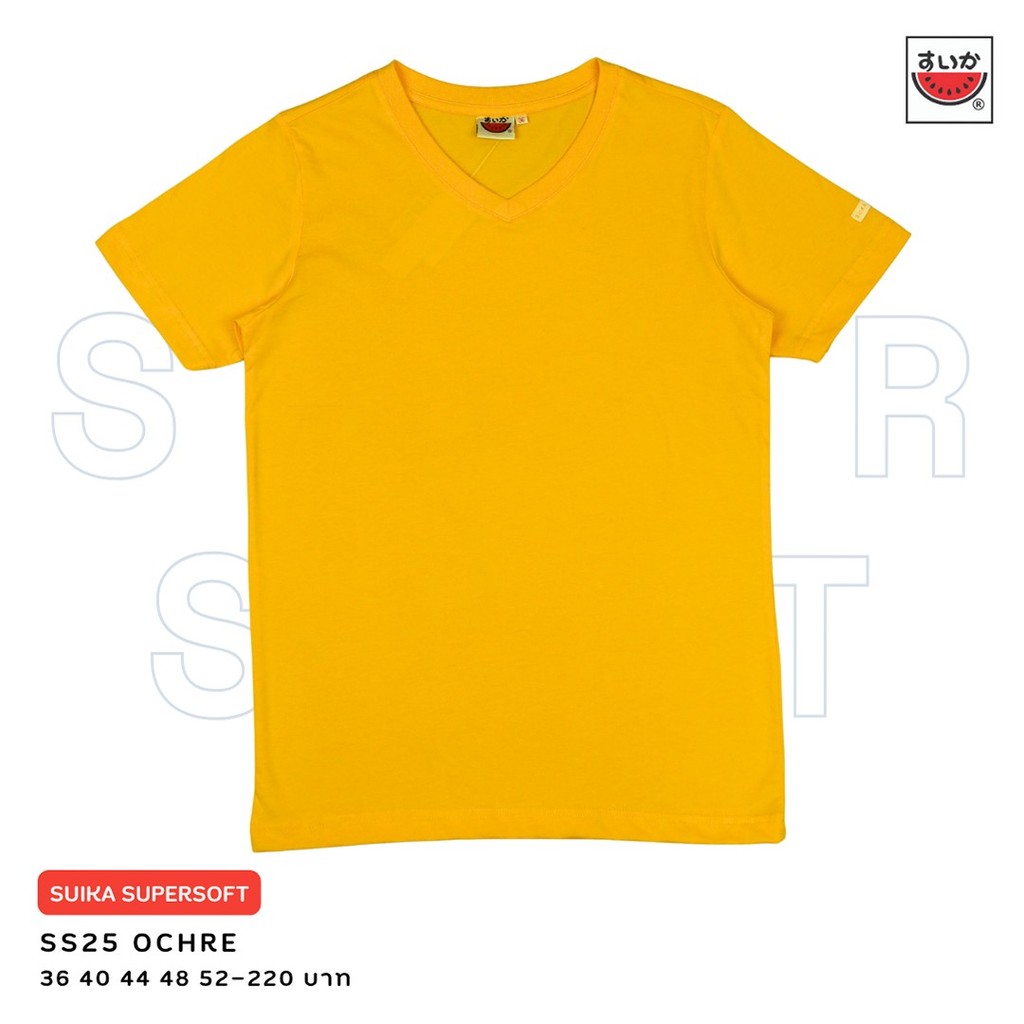 เสื้อแตงโม (SUIKA) - เสื้อยืดคอวีแขนสั้น SUPERSOFT สี SS09 SS12 SS24 SS25 SS26 — صورة 6