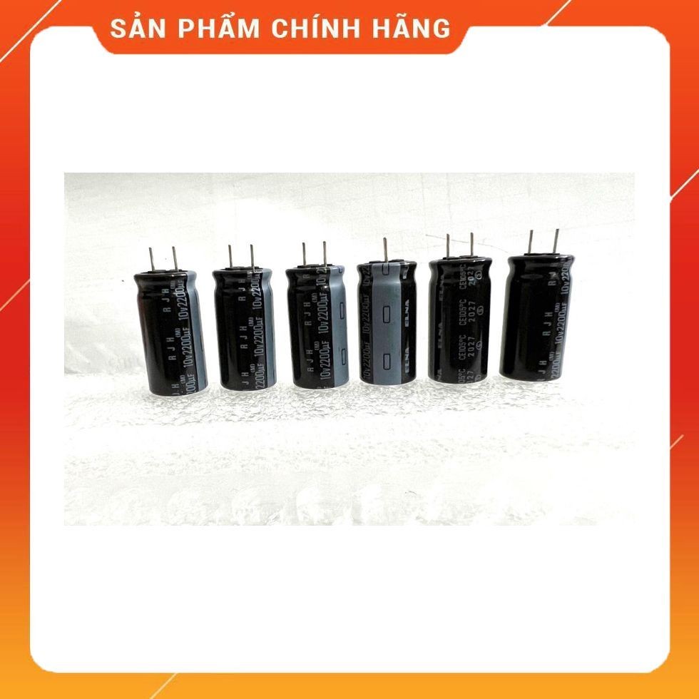 [ 2 ชิ้น ] ELNA RJH CAPACITOR 10V 2200UF, 10V2200UF, 2200UF10V, 2200UF 10V ( 12,5x25,5x5mm )